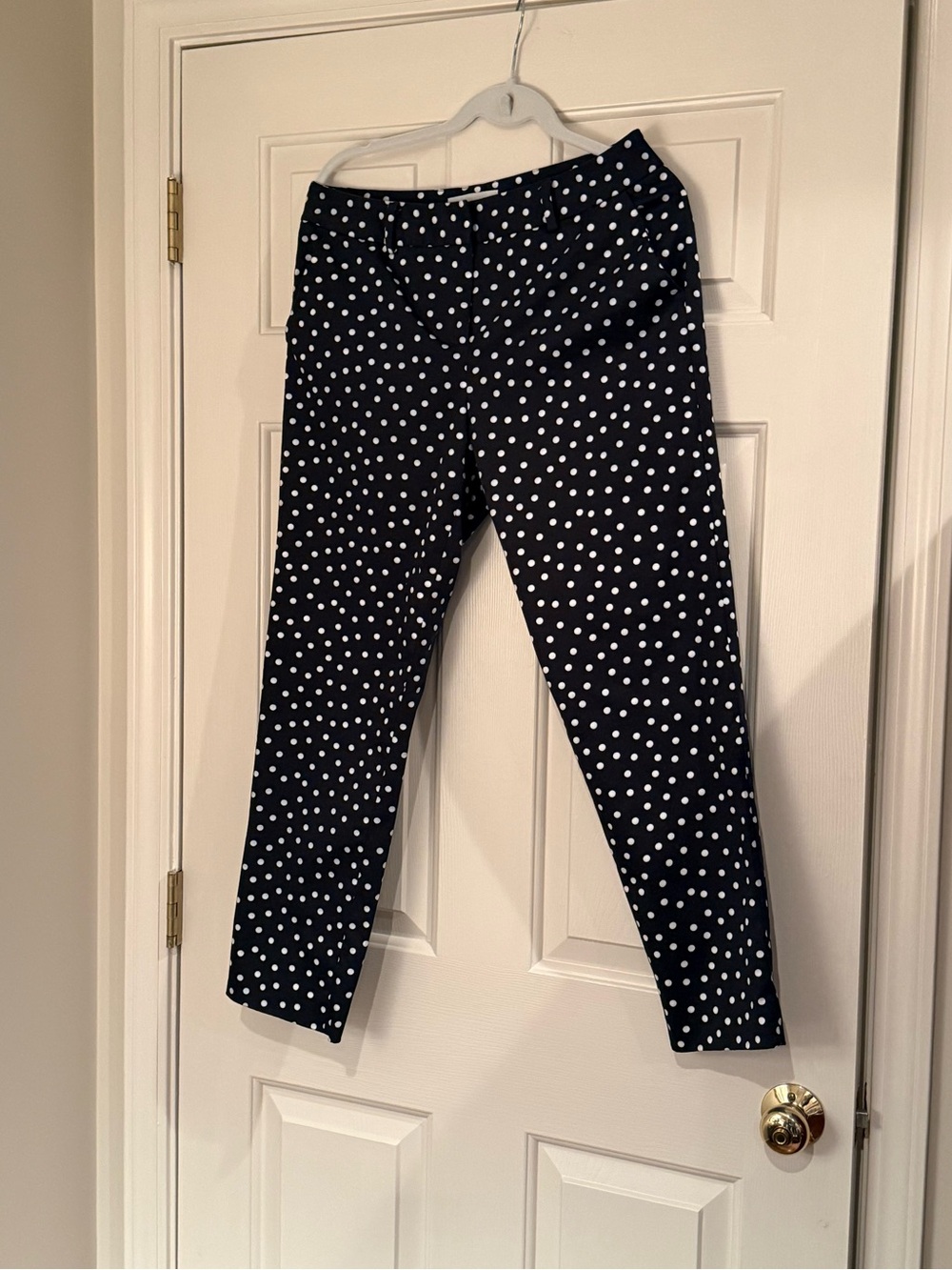 Elliott Lauren Navy Polka Dot Pants 10